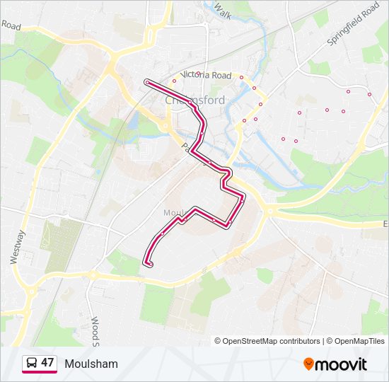 47 Bus Line Map