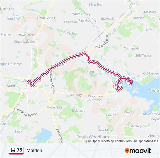 Bus 73 Route Map 73 Route: Schedules, Stops & Maps - Maldon (Updated)