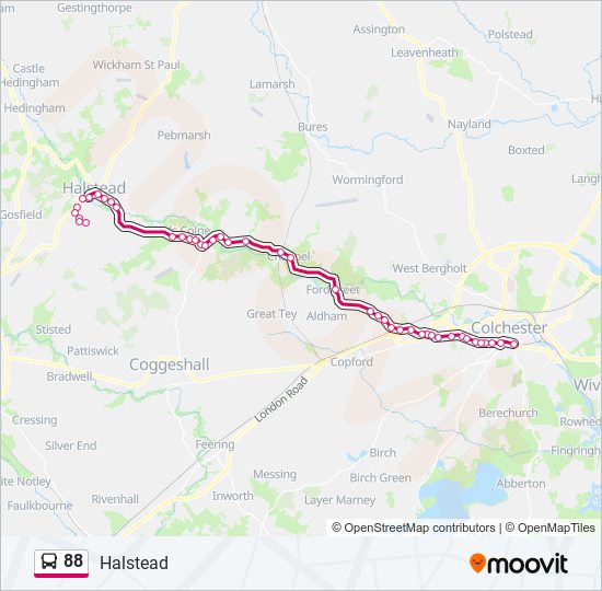 88 bus Line Map