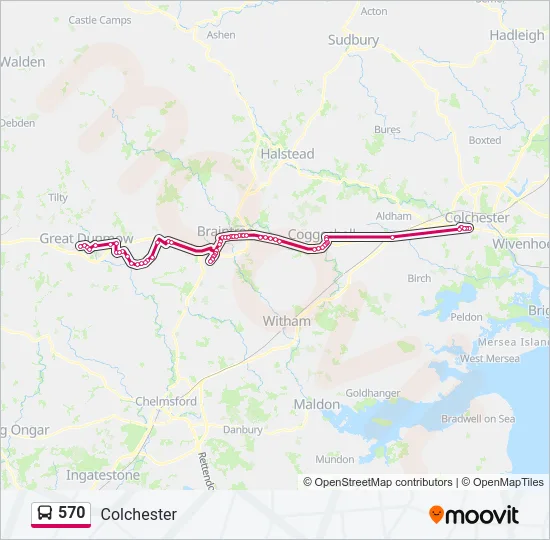 570 Bus Line Map