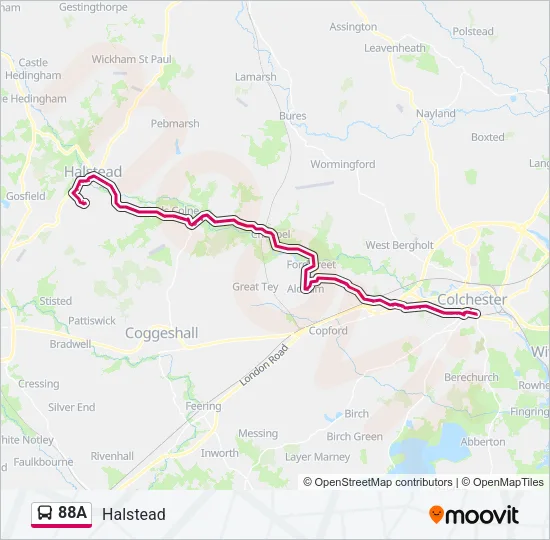 88A Bus Line Map
