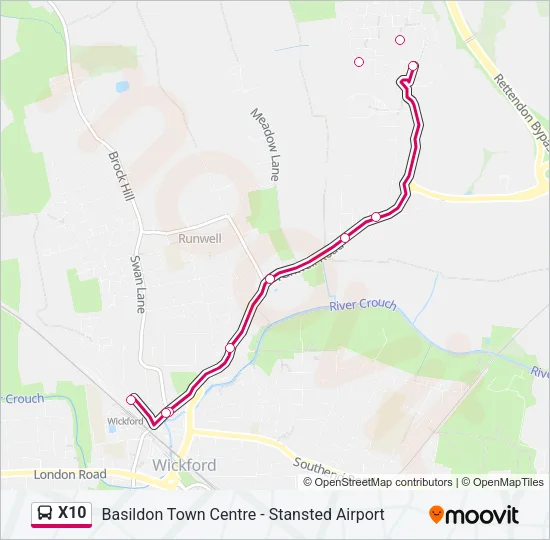 X10 Bus Line Map