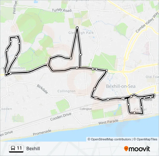 11 Bus Line Map