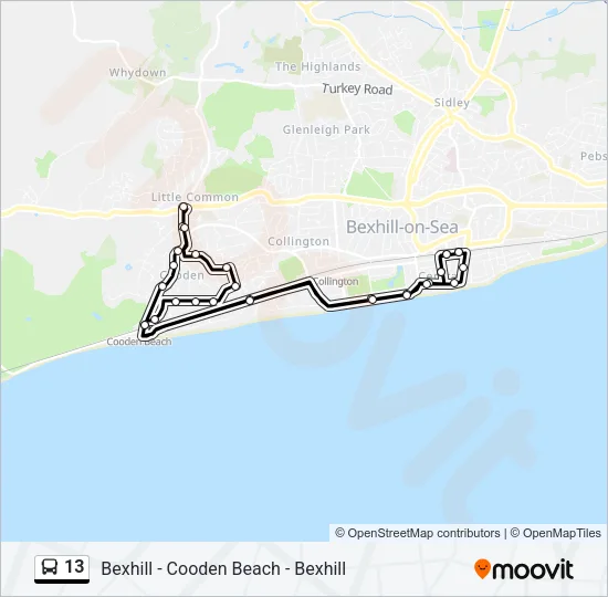 13 Bus Line Map