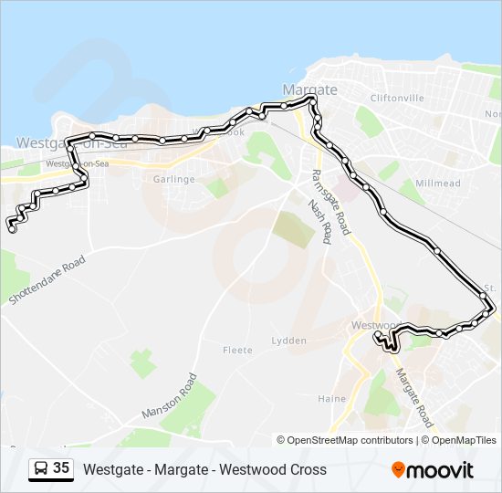 35 bus Line Map