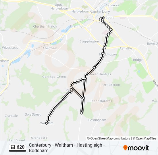 620 bus Line Map