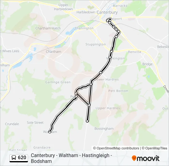 620 Bus Line Map