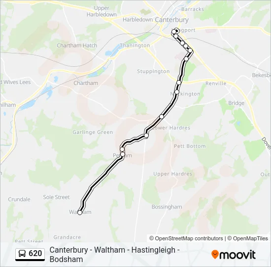 620 Bus Line Map