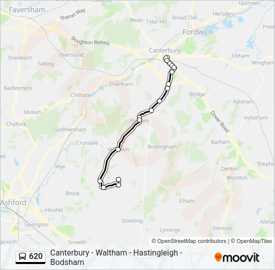 620 Bus Line Map