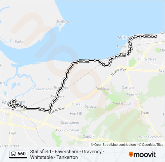 660 Bus Line Map