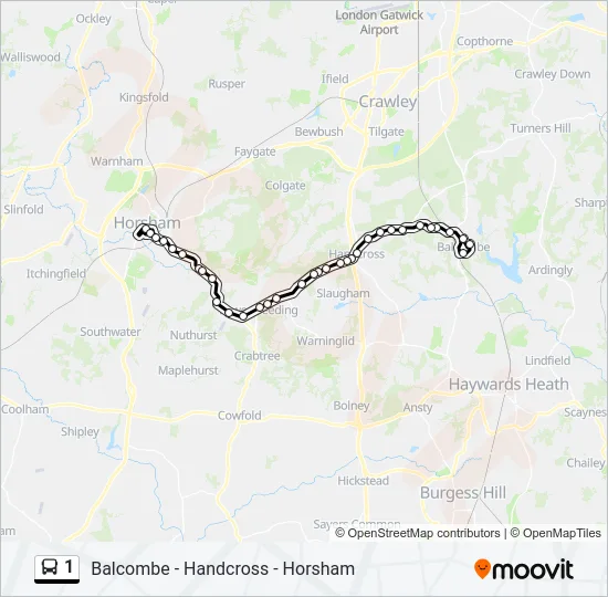 1 Bus Line Map
