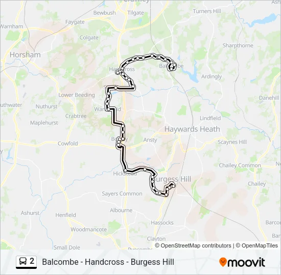 2 Bus Line Map
