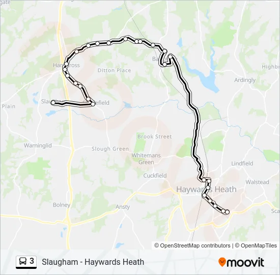 3 Bus Line Map