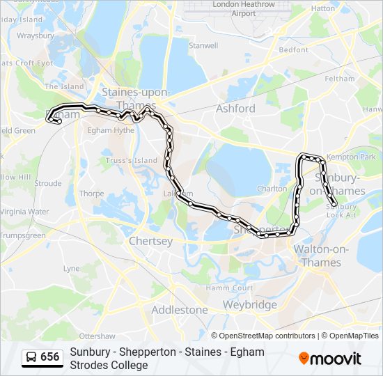 656 Bus Line Map