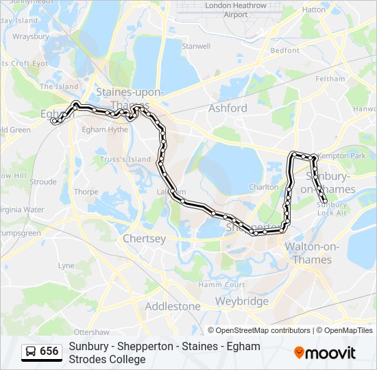 656 Bus Line Map