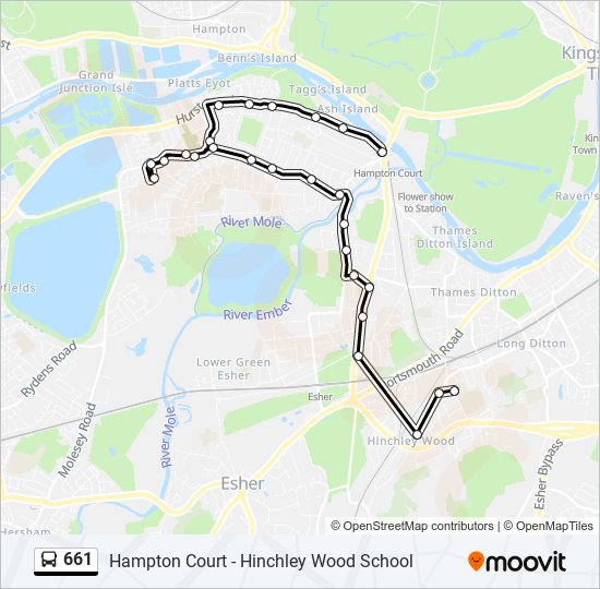 661 Bus Line Map