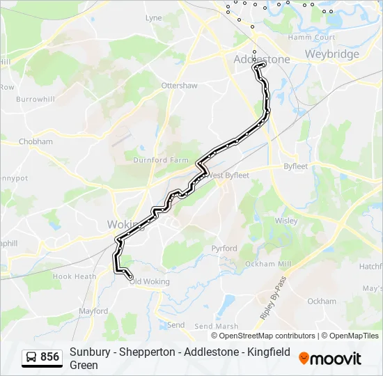 Bus 856 Route Map 856 Route: Schedules, Stops & Maps - Kingfield (Updated)