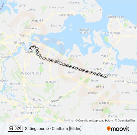 326 Bus Line Map
