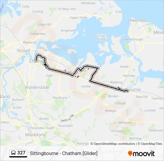 327 Bus Line Map