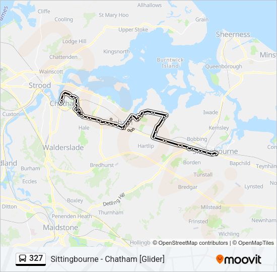 327 Bus Line Map