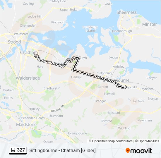 327 Bus Line Map