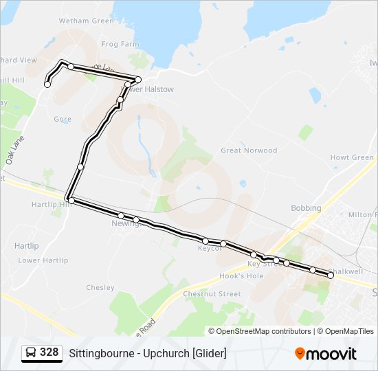 328 Bus Line Map