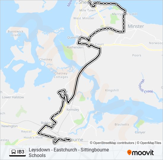 IB3 Bus Line Map