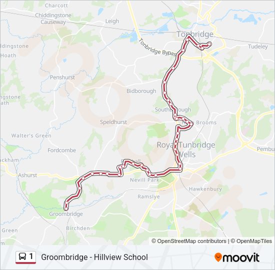 1 Bus Line Map