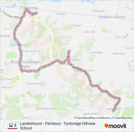2 Bus Line Map