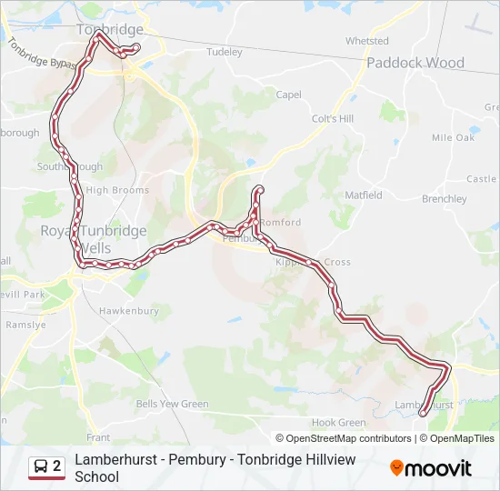 2 Bus Line Map