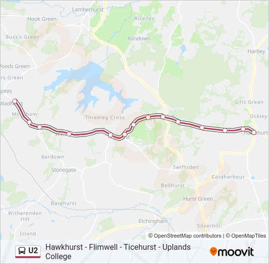 U2 Bus Line Map