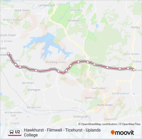 U2 bus Line Map