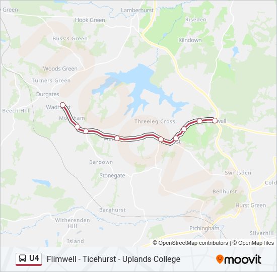 U4 Bus Line Map