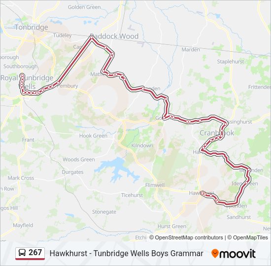267 Bus Line Map