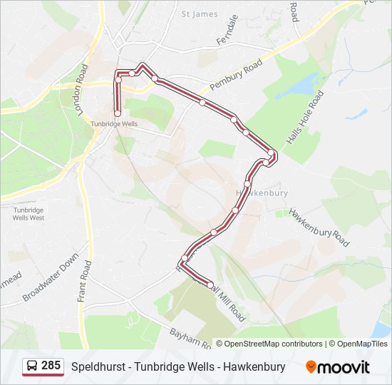 Bus 285 Route Map 285 Route: Schedules, Stops & Maps - Tunbridge Wells (Updated)