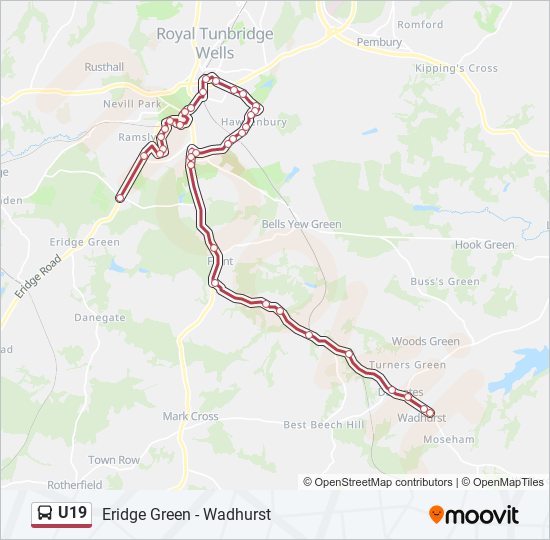 U19 Bus Line Map