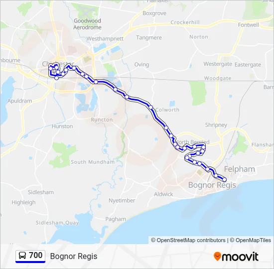 700 Route: Schedules, Stops & Maps - Bognor Regis (Updated)