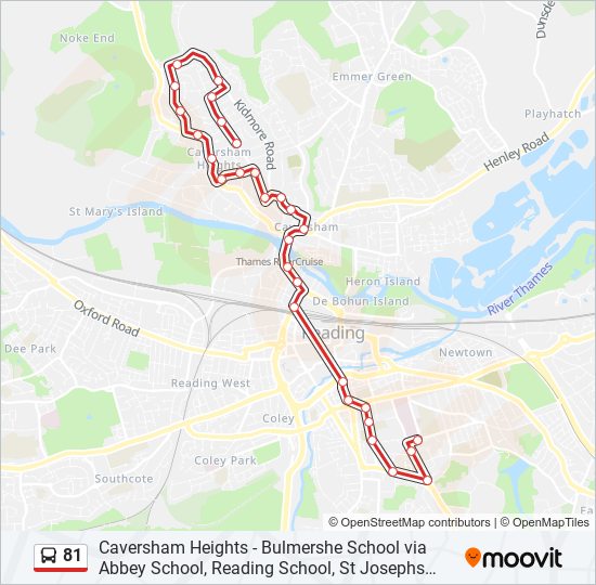 81 Bus Line Map