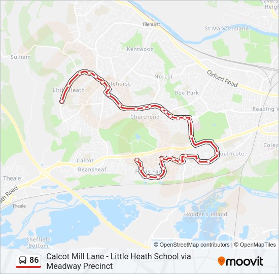 86 Bus Line Map