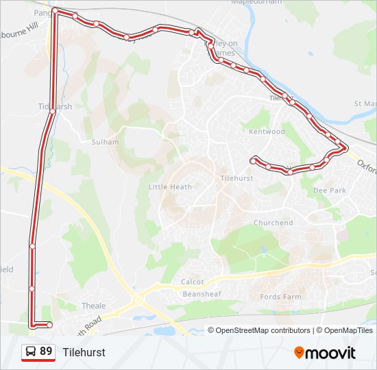 89 Bus Line Map
