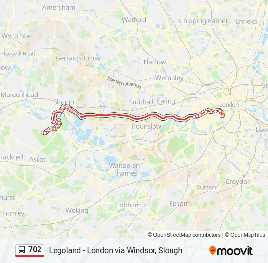 702 Bus Line Map