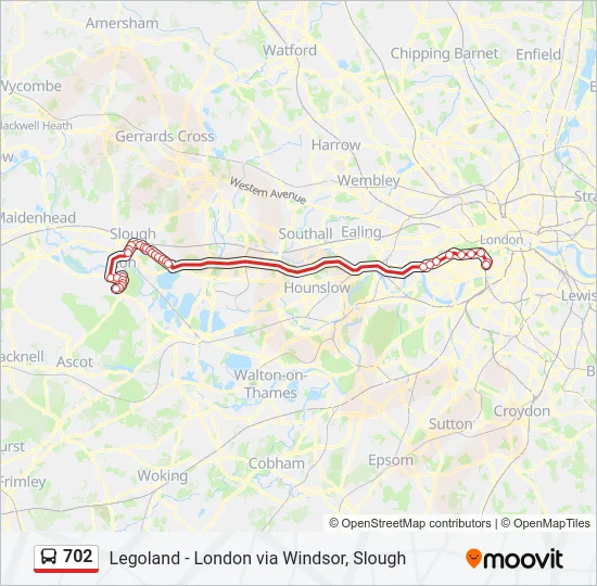 702 Bus Line Map