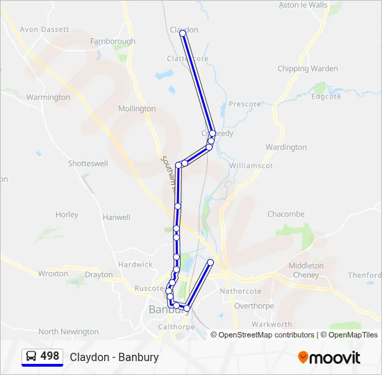 498 Route: Schedules, Stops & Maps - Claydon (Updated)