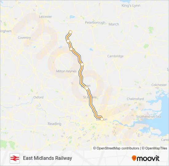 EAST MIDLANDS RAILWAY Route: Schedules, Stops & Maps - Corby (Updated)
