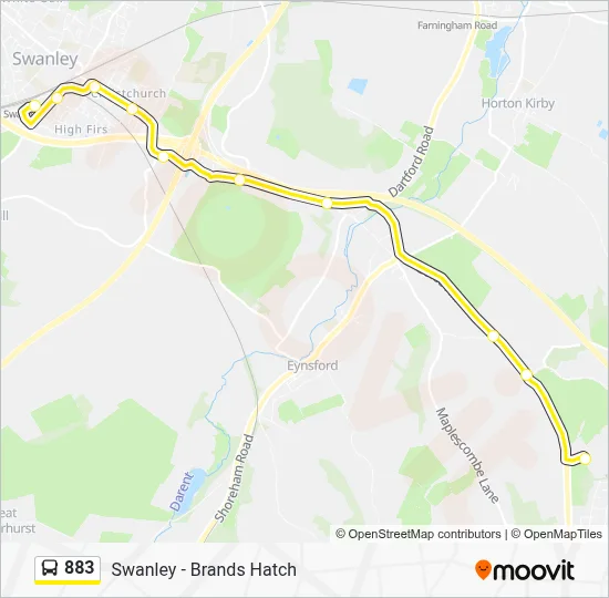 883 Route: Schedules, Stops & Maps - Swanley (Updated)