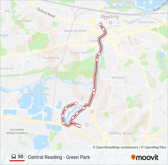 50 Bus Line Map