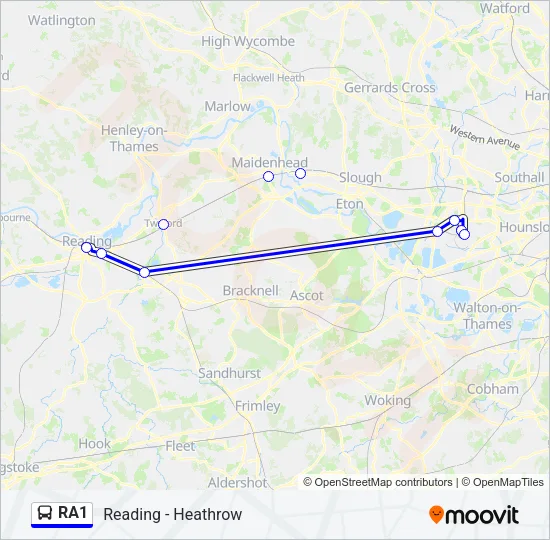 RA1 Bus Line Map
