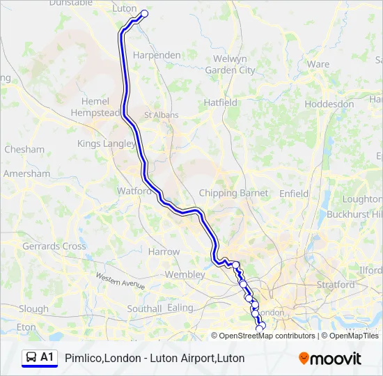 A1 Bus Line Map