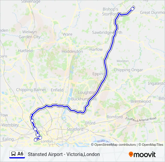 A6 Bus Line Map