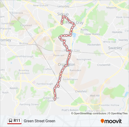 R11 Bus Line Map